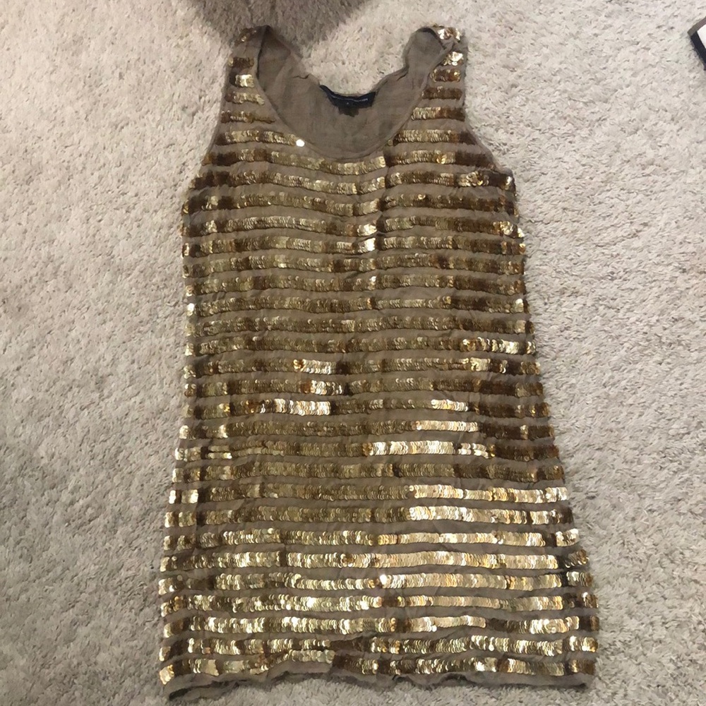 Gold sequin dress